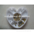 heart-shape acrylic nail art dust carrying case for nail